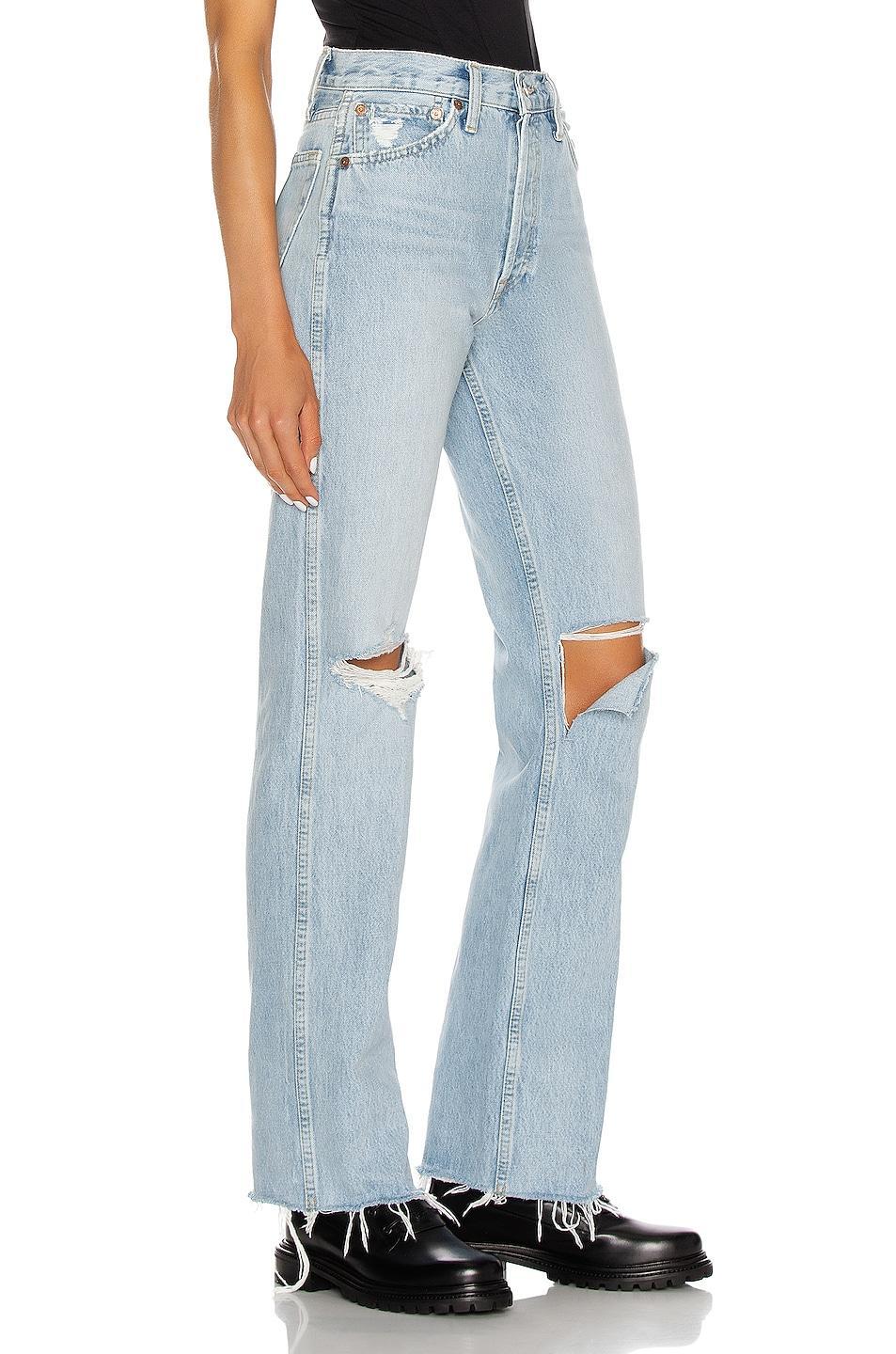 Womens 90s High-Rise Loose Straight Jeans Product Image