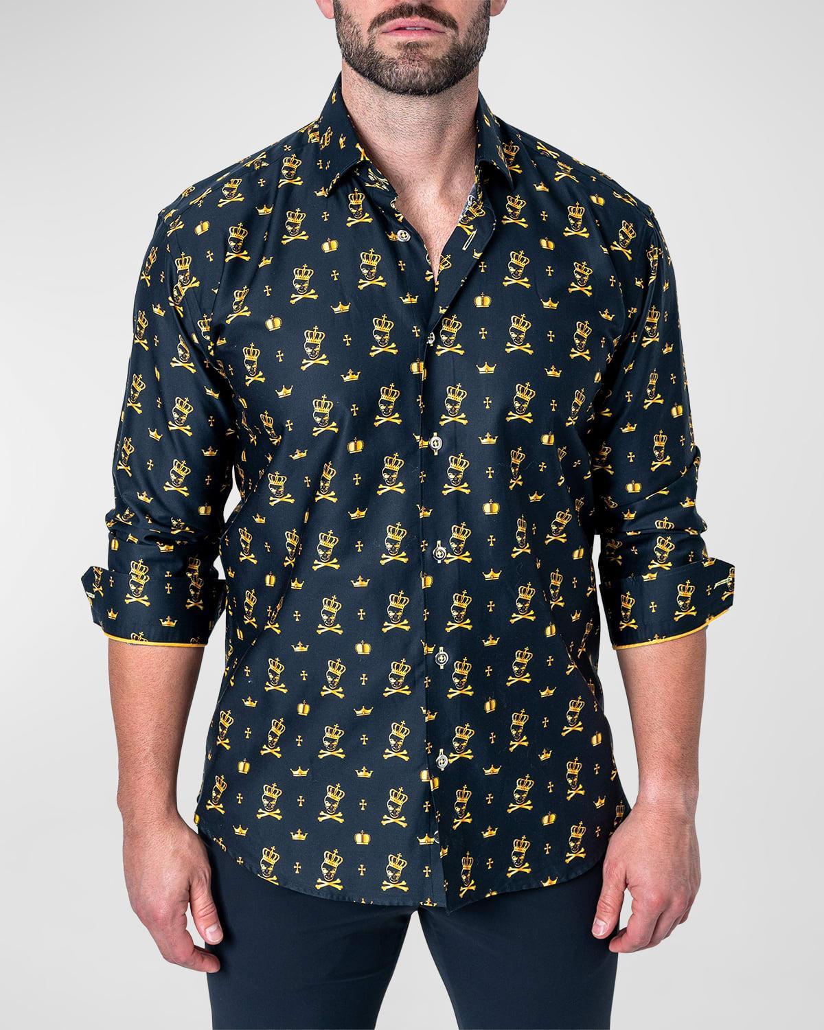 Mens Fibonacci KingSkull Sport Shirt Product Image