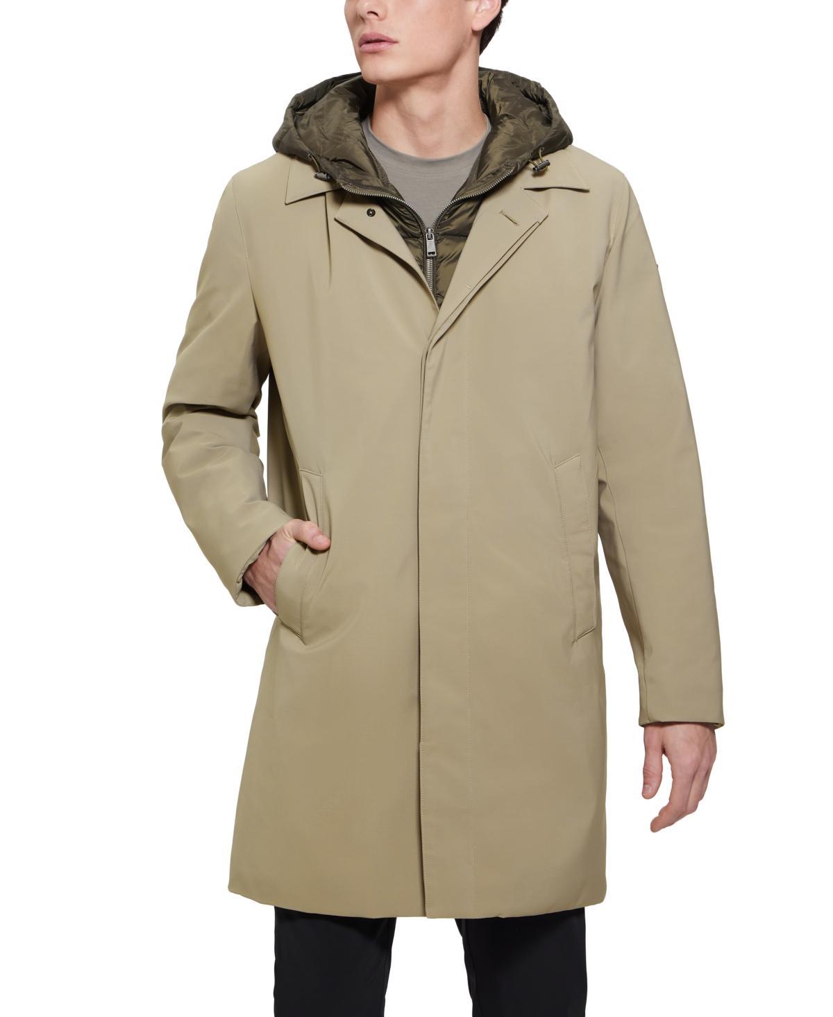 Guess Mens Colin Raincoat with Removable Nylon Hooded Inset Product Image