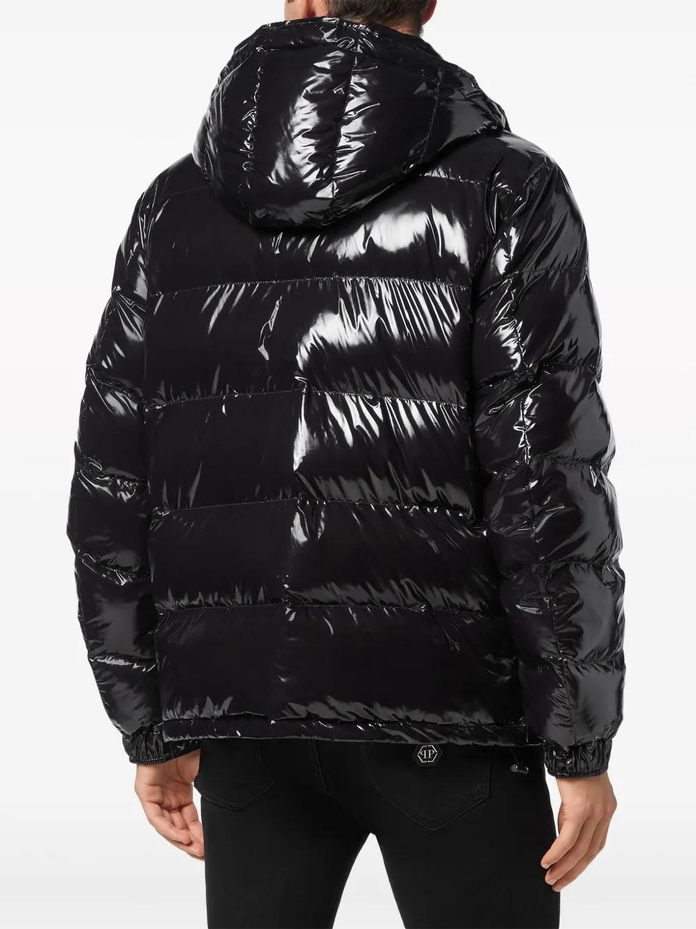 Hexagon logo-plaque padded jacket Product Image