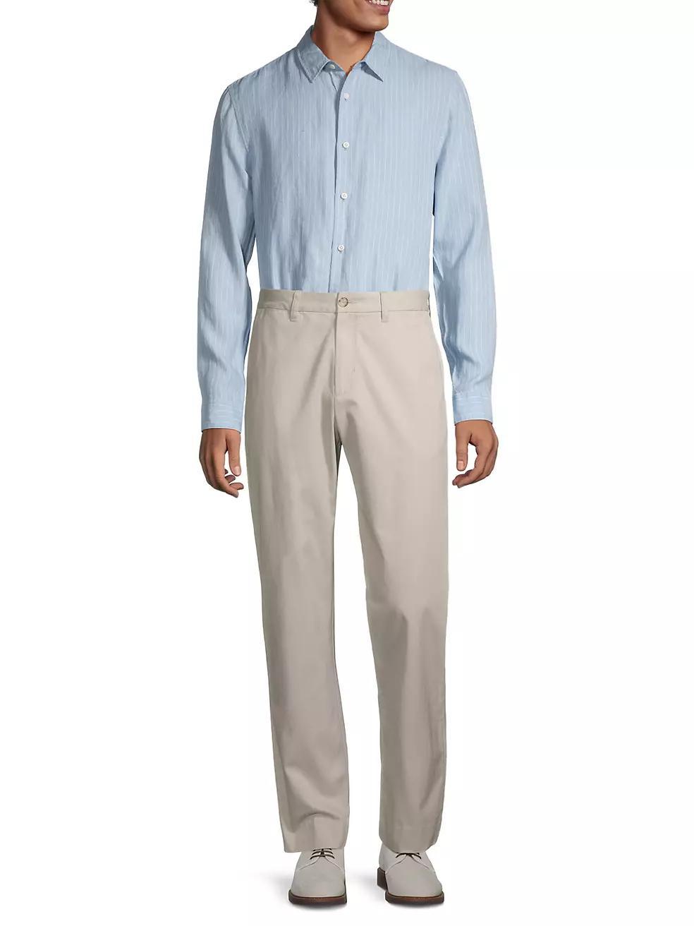 Bayside Striped Linen Button-Front Shirt Product Image