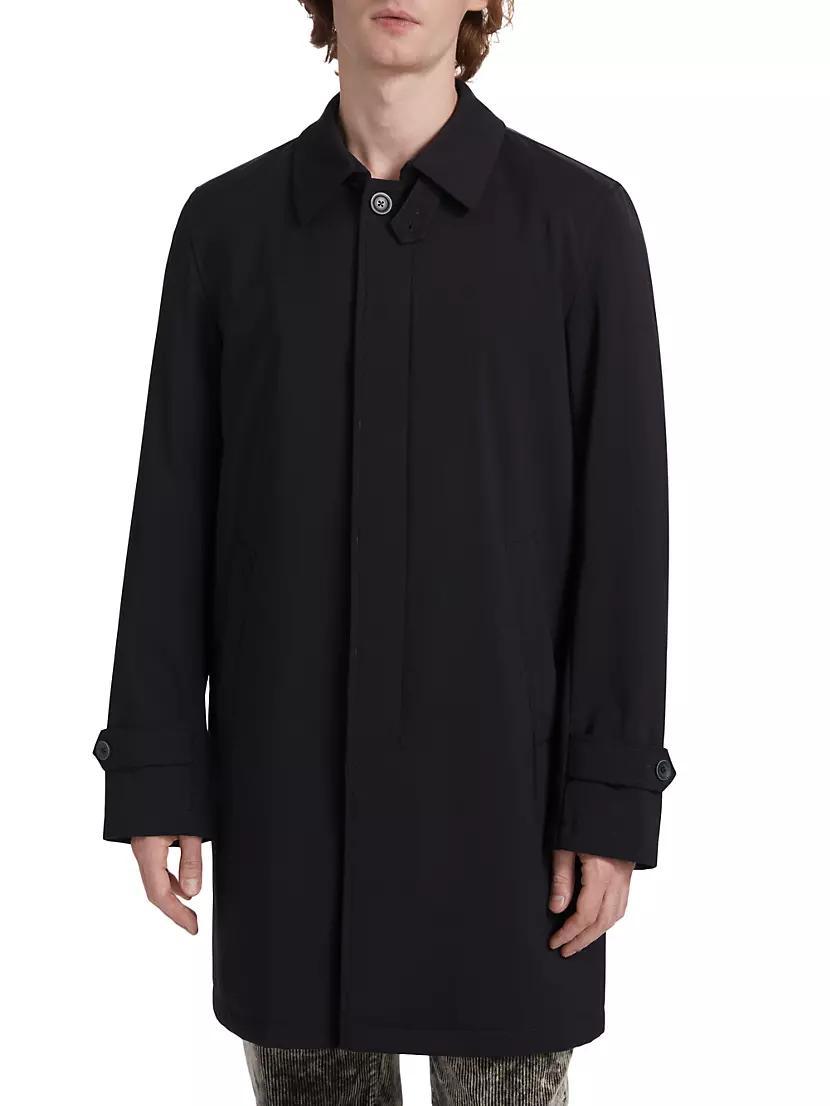 Stretch Nylon Twill Overcoat Product Image