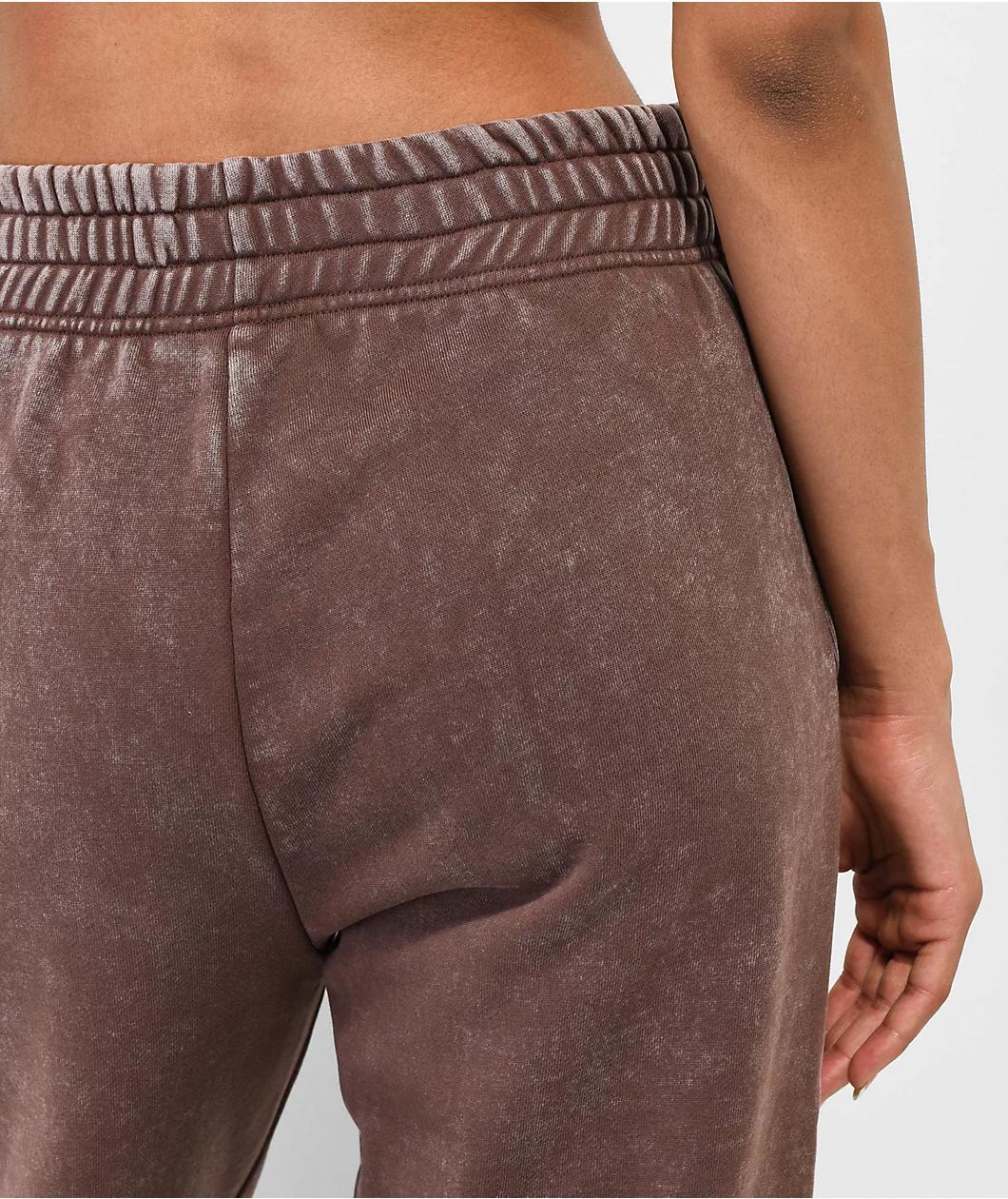 Ninth Hall Fundamentals Sibyl Brown Mineral Wash Relaxed Sweatpants Product Image