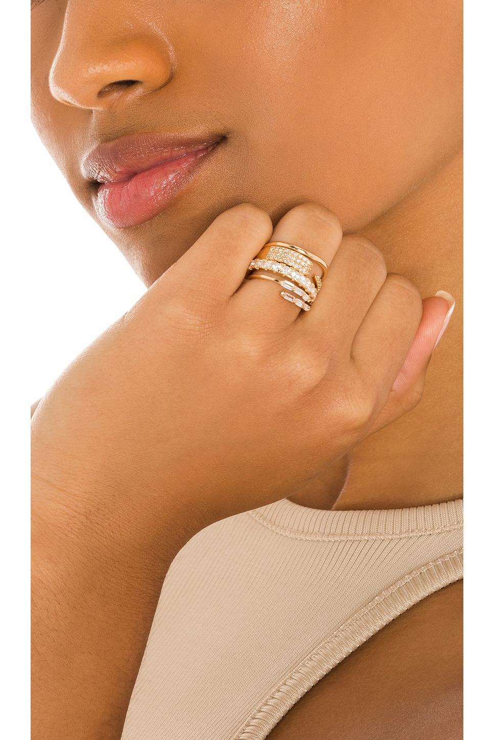 Crystal Embellished Ring Set Ettika Product Image