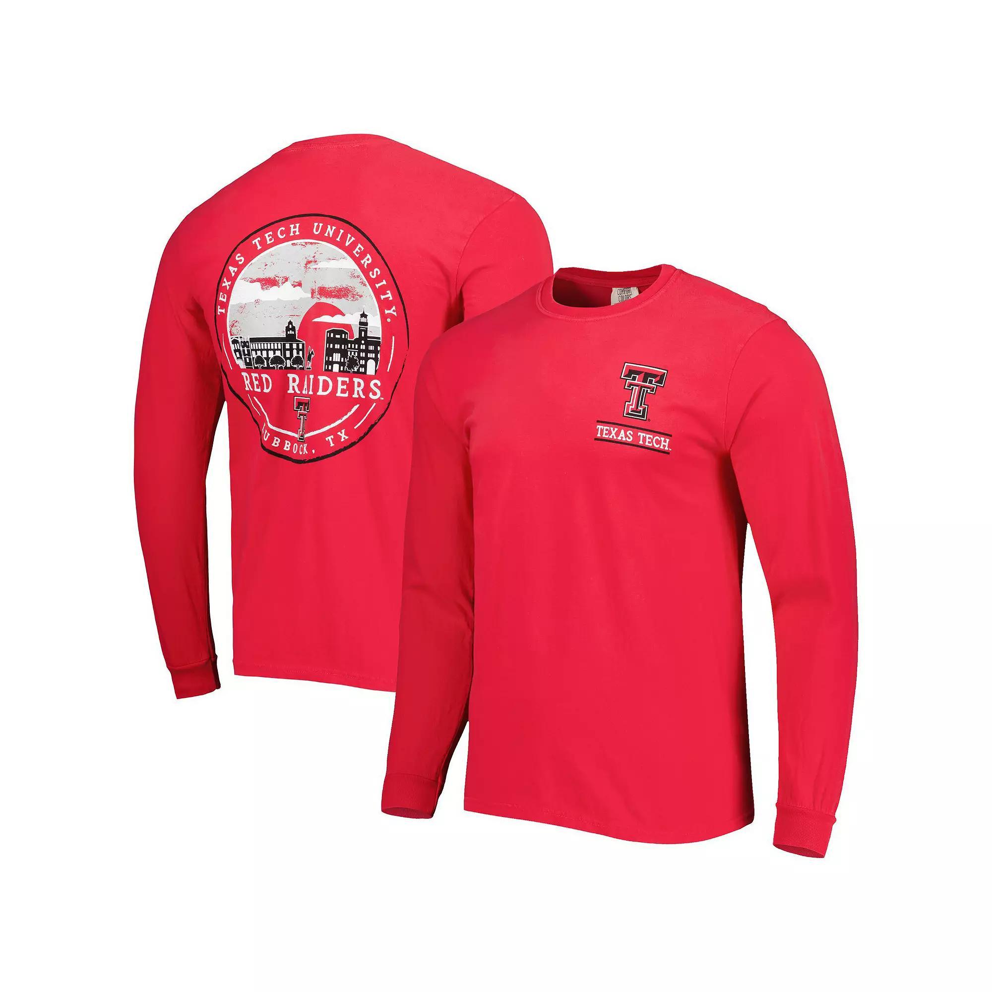 Men's Red Texas Tech Red Raiders Circle Campus Scene Long Sleeve T-Shirt, Size: Large Product Image