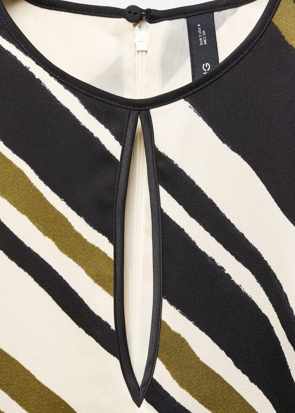 Mango Womens Belt Striped Dress Product Image