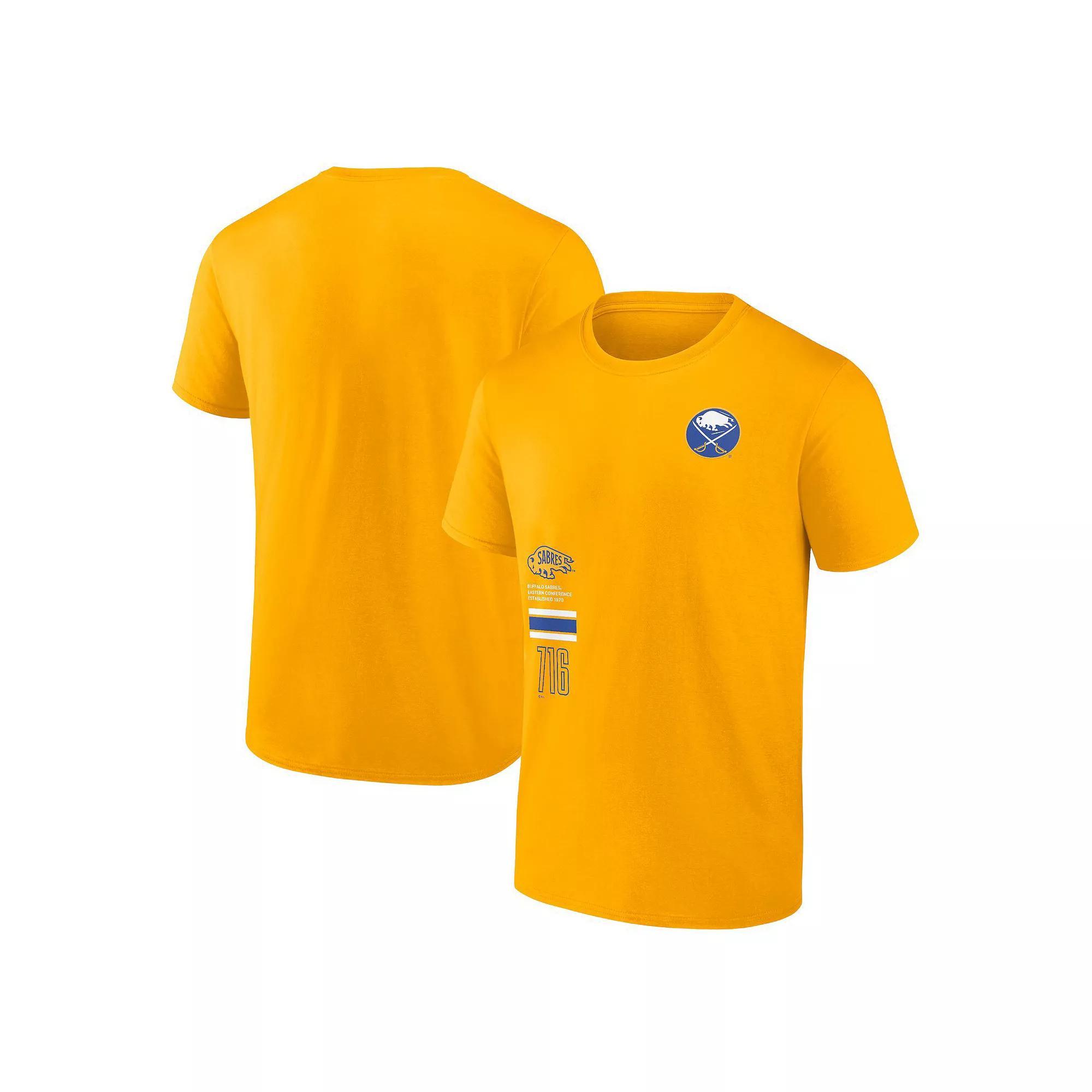 Men's Fanatics Branded Gold Buffalo Sabres Represent T-Shirt, Size: 2XL Product Image