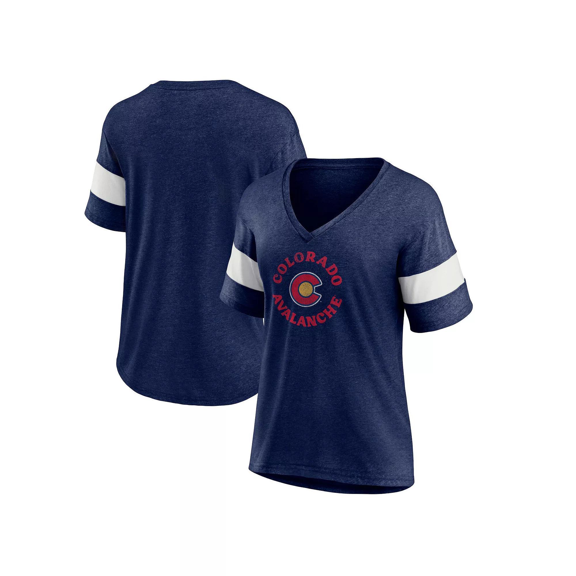Women's Fanatics Branded Heather Navy Seattle Kraken Special Edition 2.0 Ring The Alarm V-Neck T-Shirt, Size: Small, Krk Blue Product Image