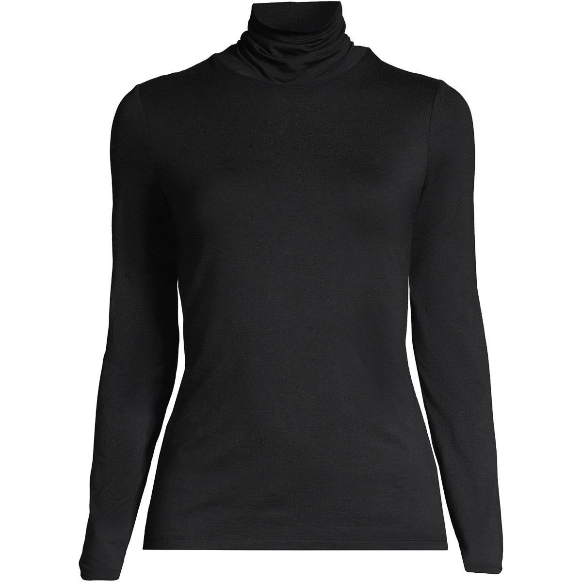 Womens Lands End Lightweight Fitted Turtleneck Product Image