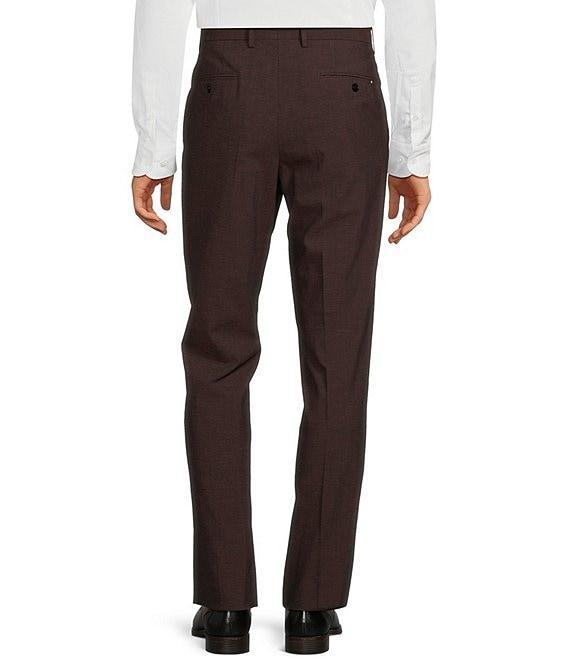 Hugo Boss Genius Slim Fit Flat Front Melange Dress Pants Product Image