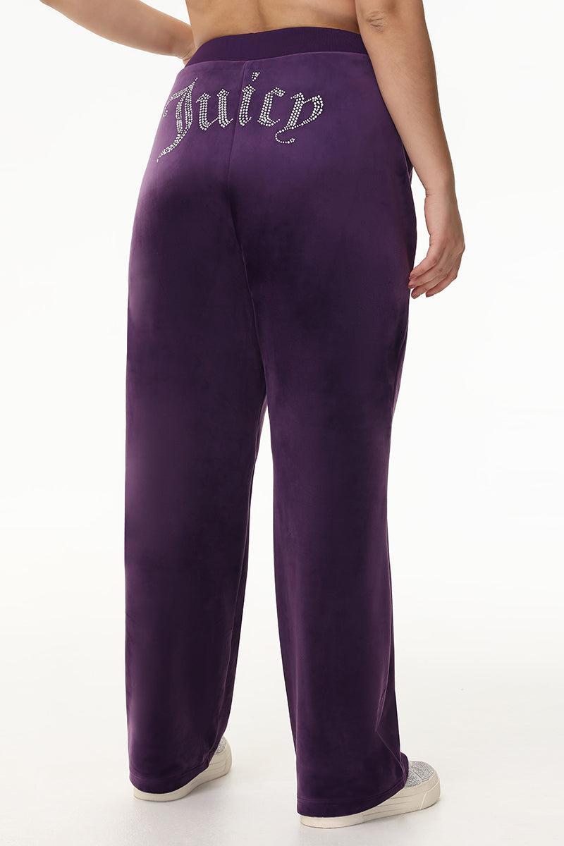 Plus-Size OG Big Bling Velour Track Pants Product Image