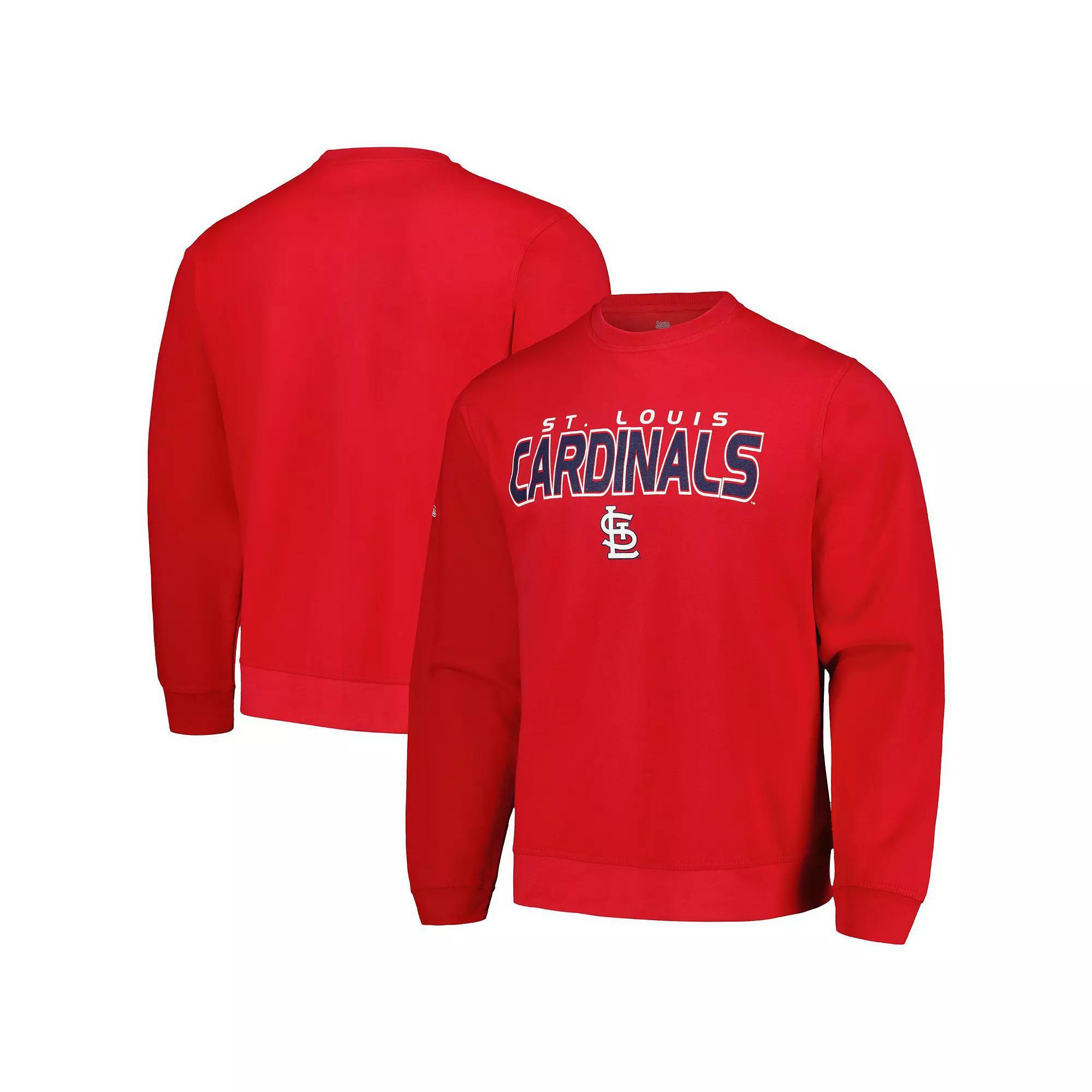 Men's Stitches  Red St. Louis Cardinals Pullover Sweatshirt, Size: Small Product Image