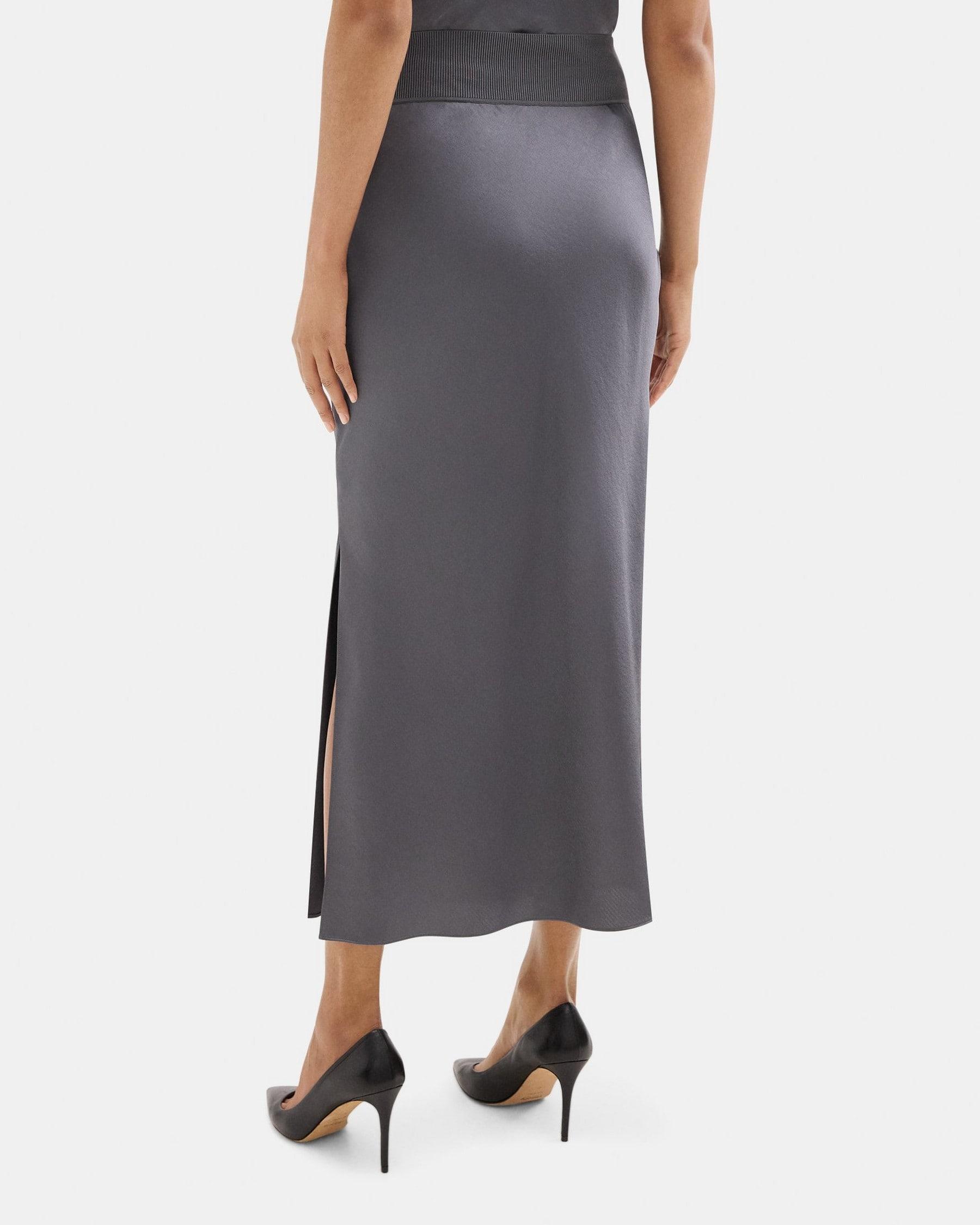 Maxi Pull-On Skirt in Silky Poly Product Image