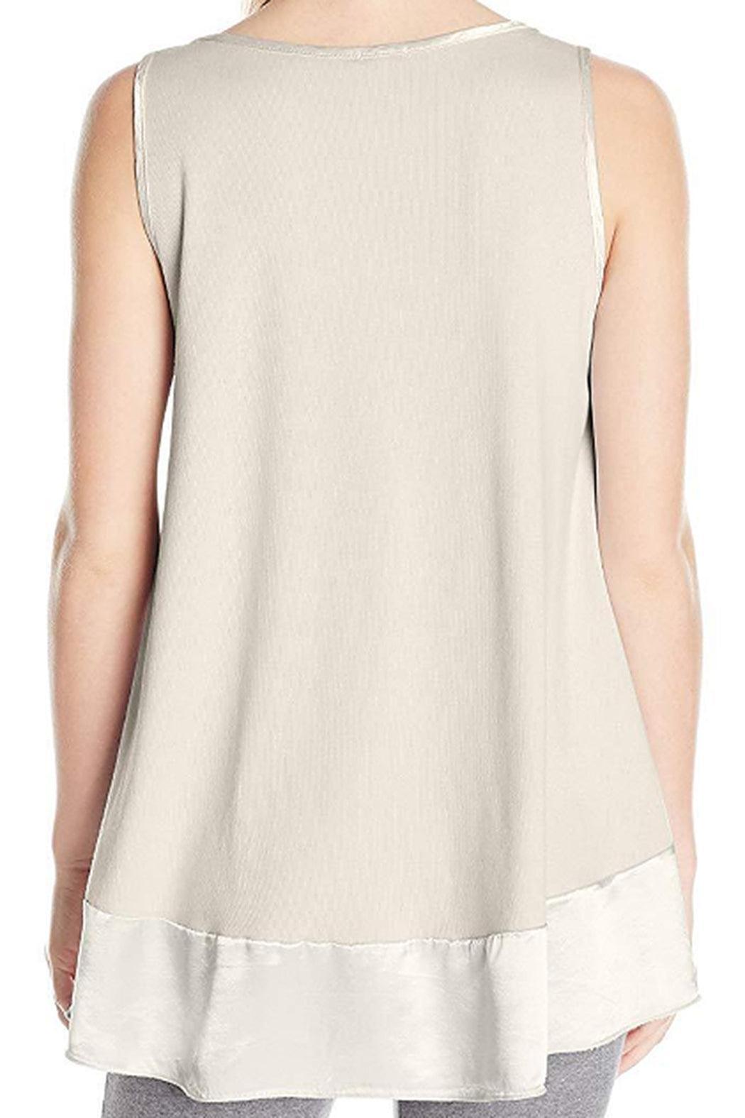 NATALIE SATIN RUFFLE TANK Product Image