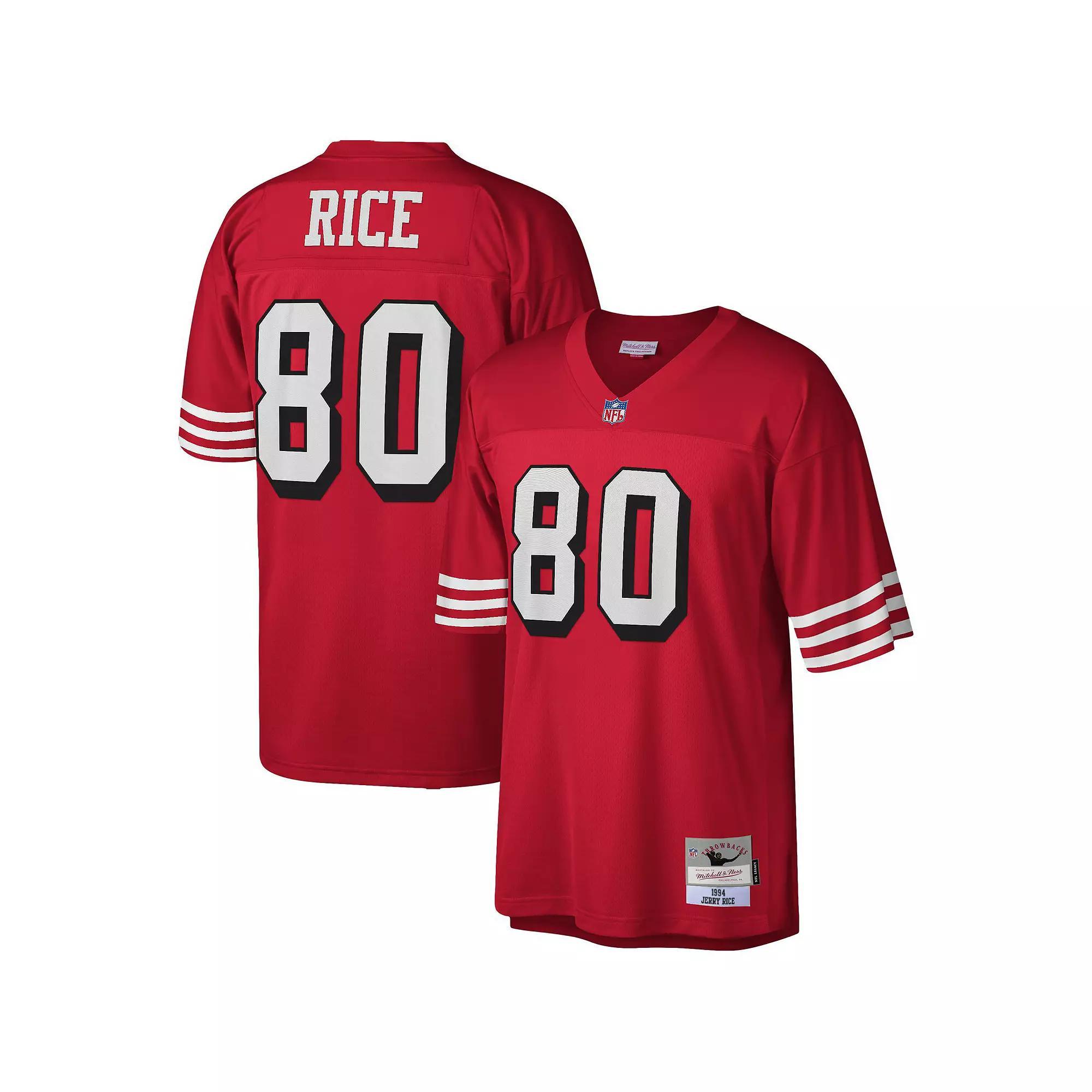 Men's Mitchell & Ness Jerry Rice Scarlet San Francisco 49ers 1994 Legacy Replica Jersey, Size: 4XL, Red Product Image