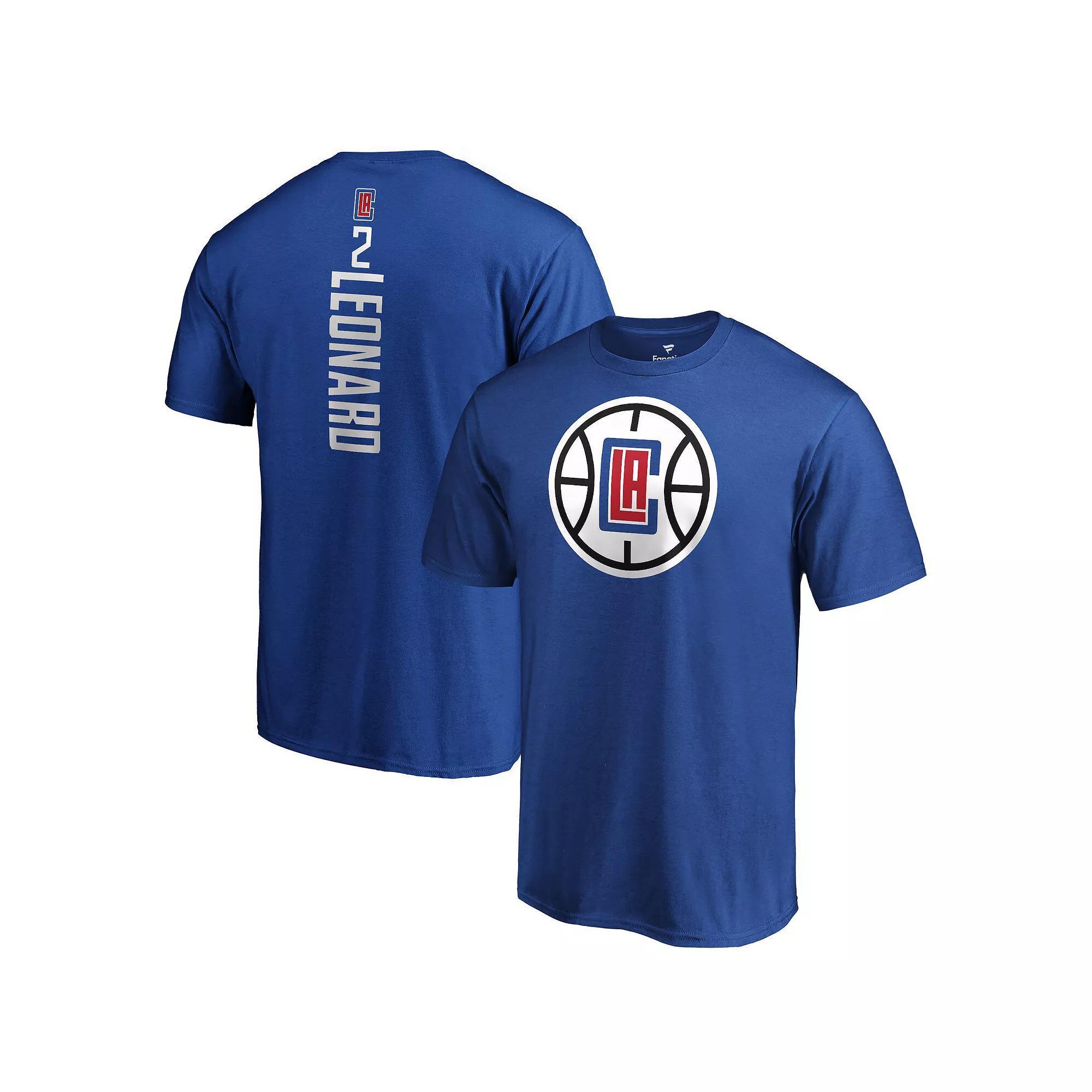 Men's Fanatics Branded Kawhi Leonard Blue LA Clippers Playmaker Name & Number T-Shirt, Size: Small Product Image