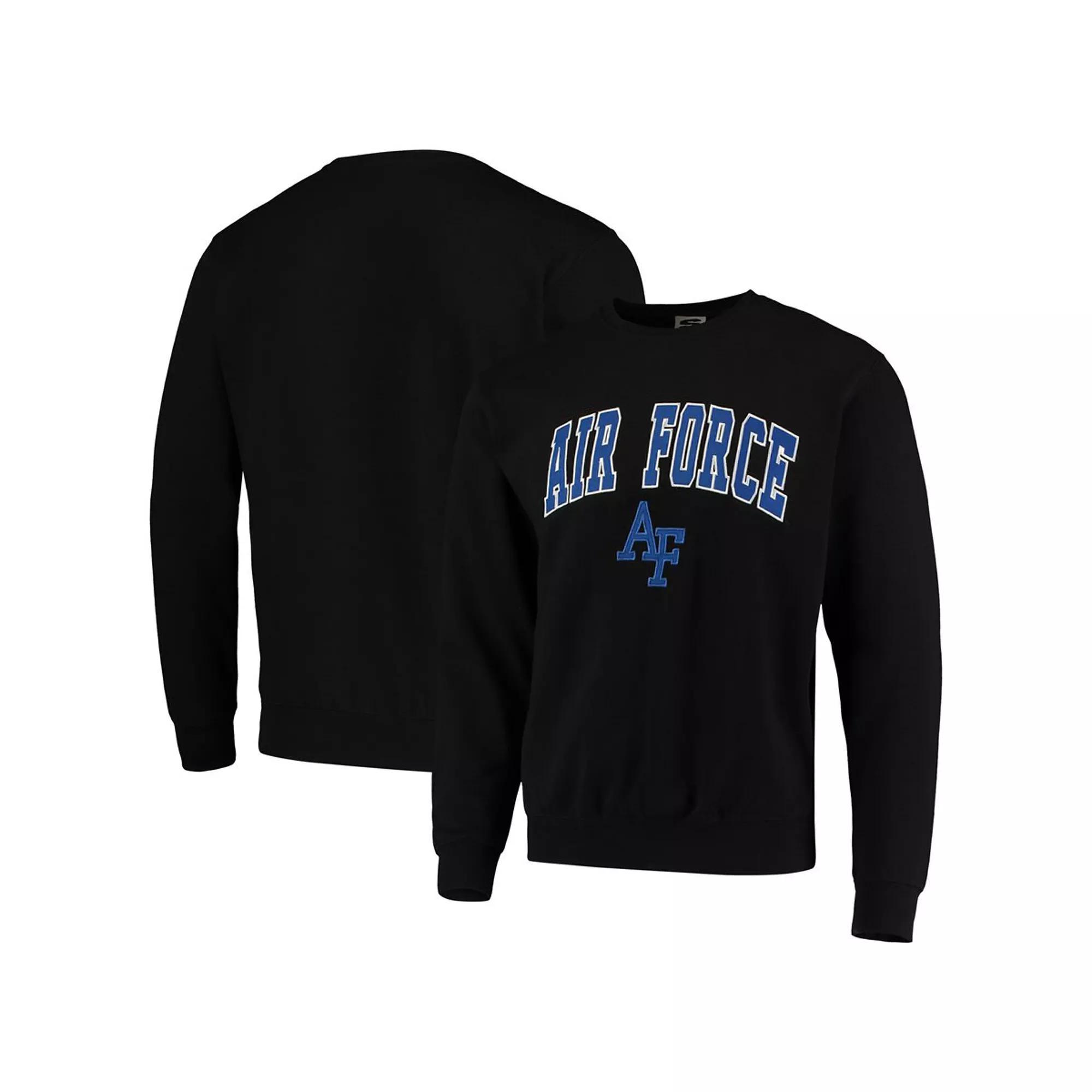 Men's Colosseum Black Air Force Falcons Arch & Logo Sweatshirt, Size: XL, Afa Black Product Image