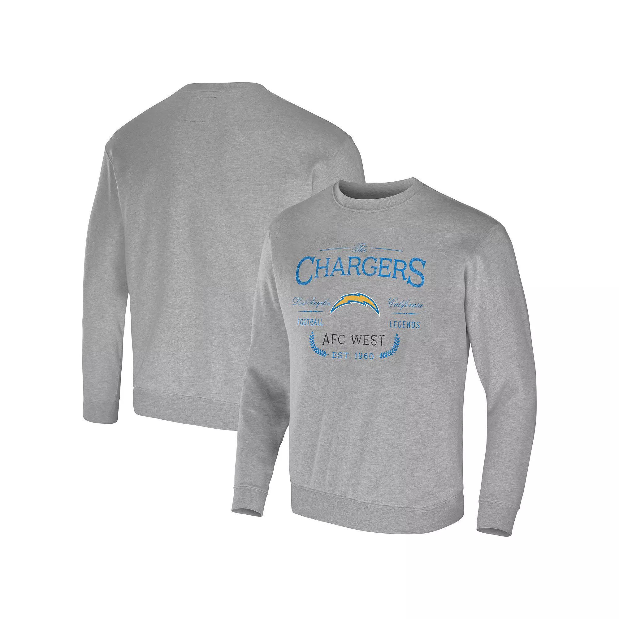 Men's NFL x Darius Rucker Collection by Fanatics Heather Gray Los Angeles Chargers Pullover Sweatshirt, Size: 2XL, Grey Product Image