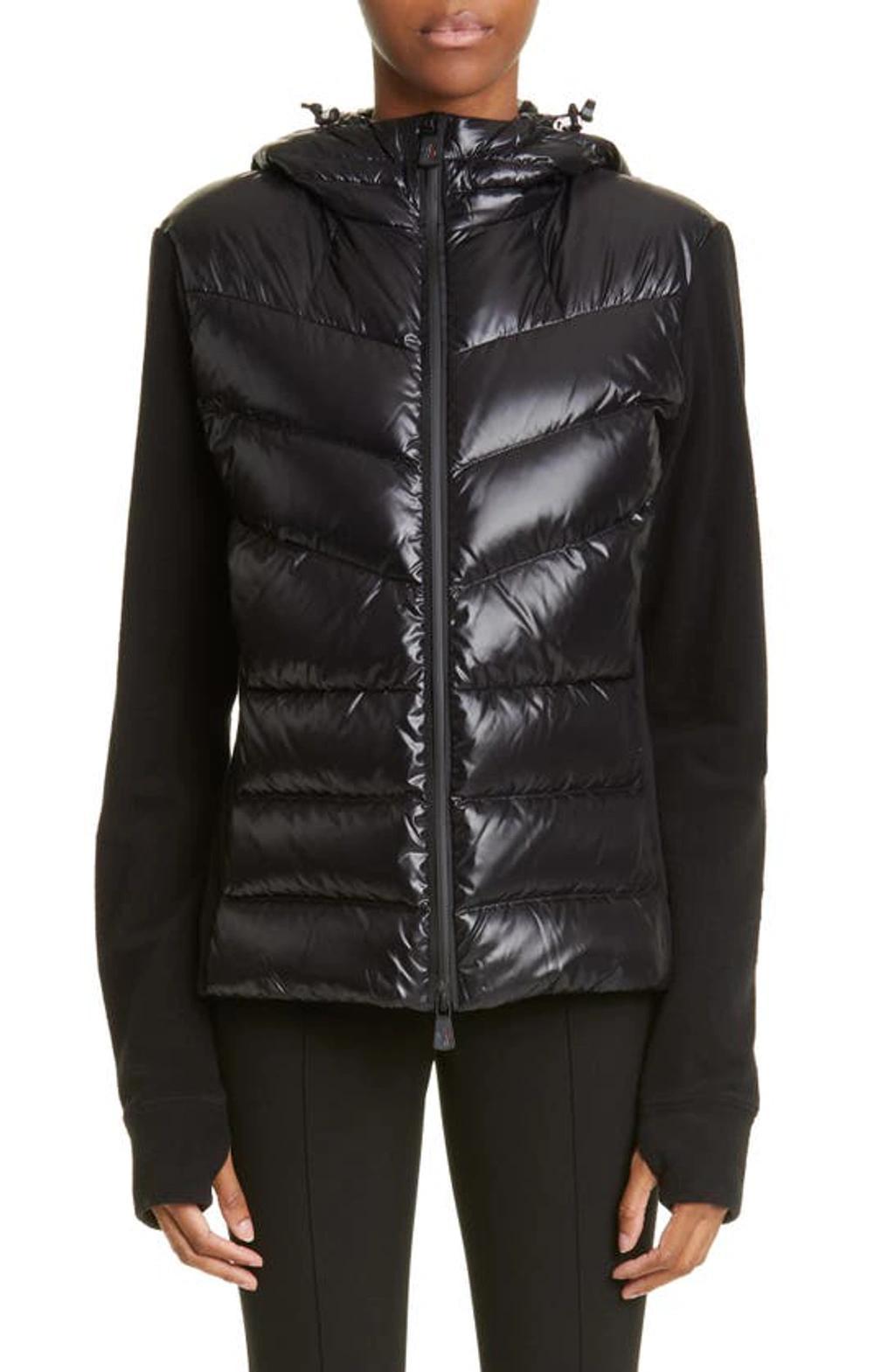 MONCLER Fleece-trimmed Quilted Shell Down Jacket In Black Product Image