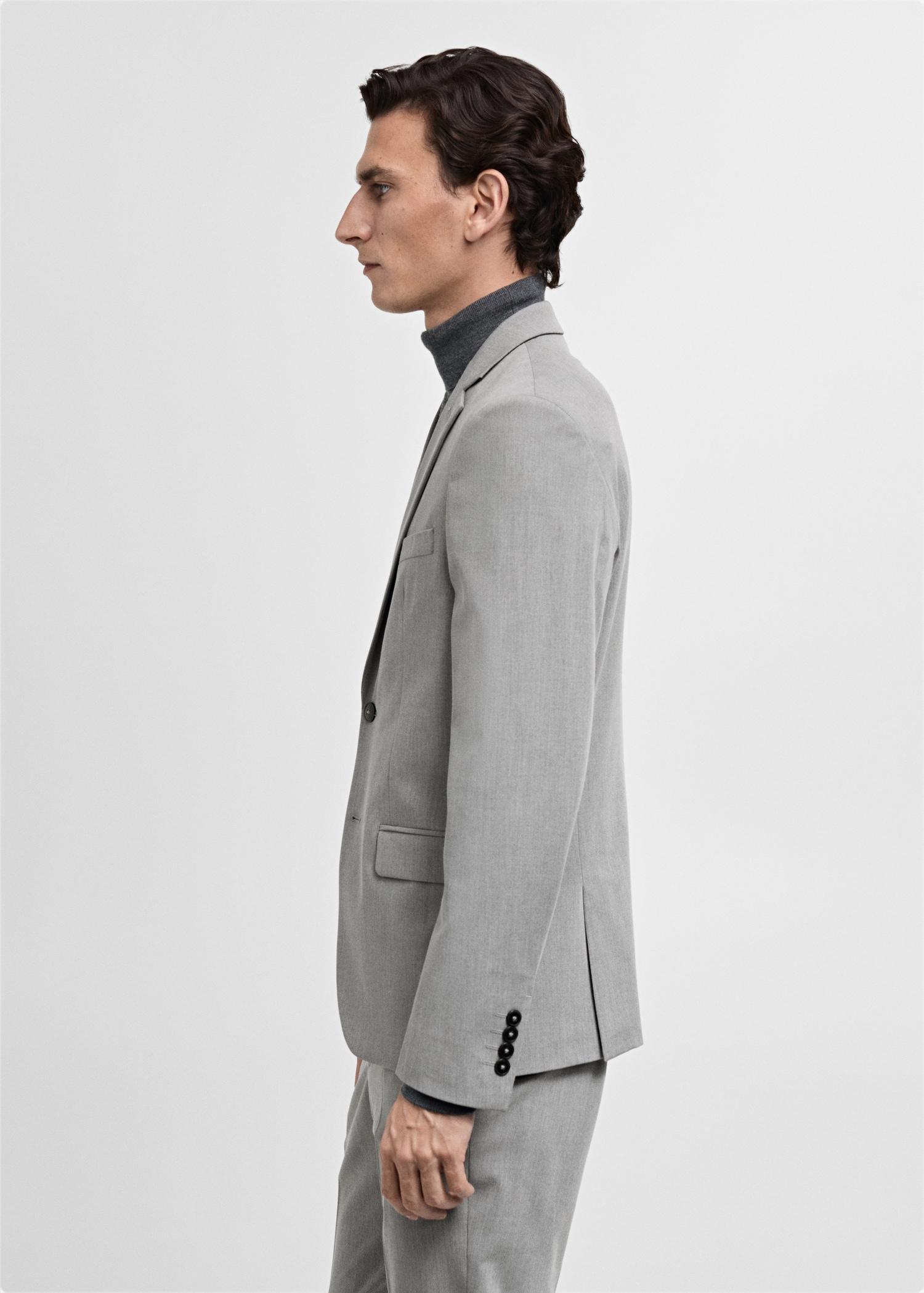 Super slim-fit suit jacket in stretch fabric - Men | MANGO USA Product Image