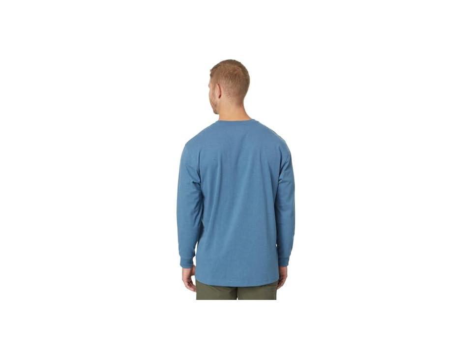 Carhartt Loose Fit Heavyweight Long-Sleeve Pocket T-Shirt (Thundercloud Heather) Men's T Shirt Product Image