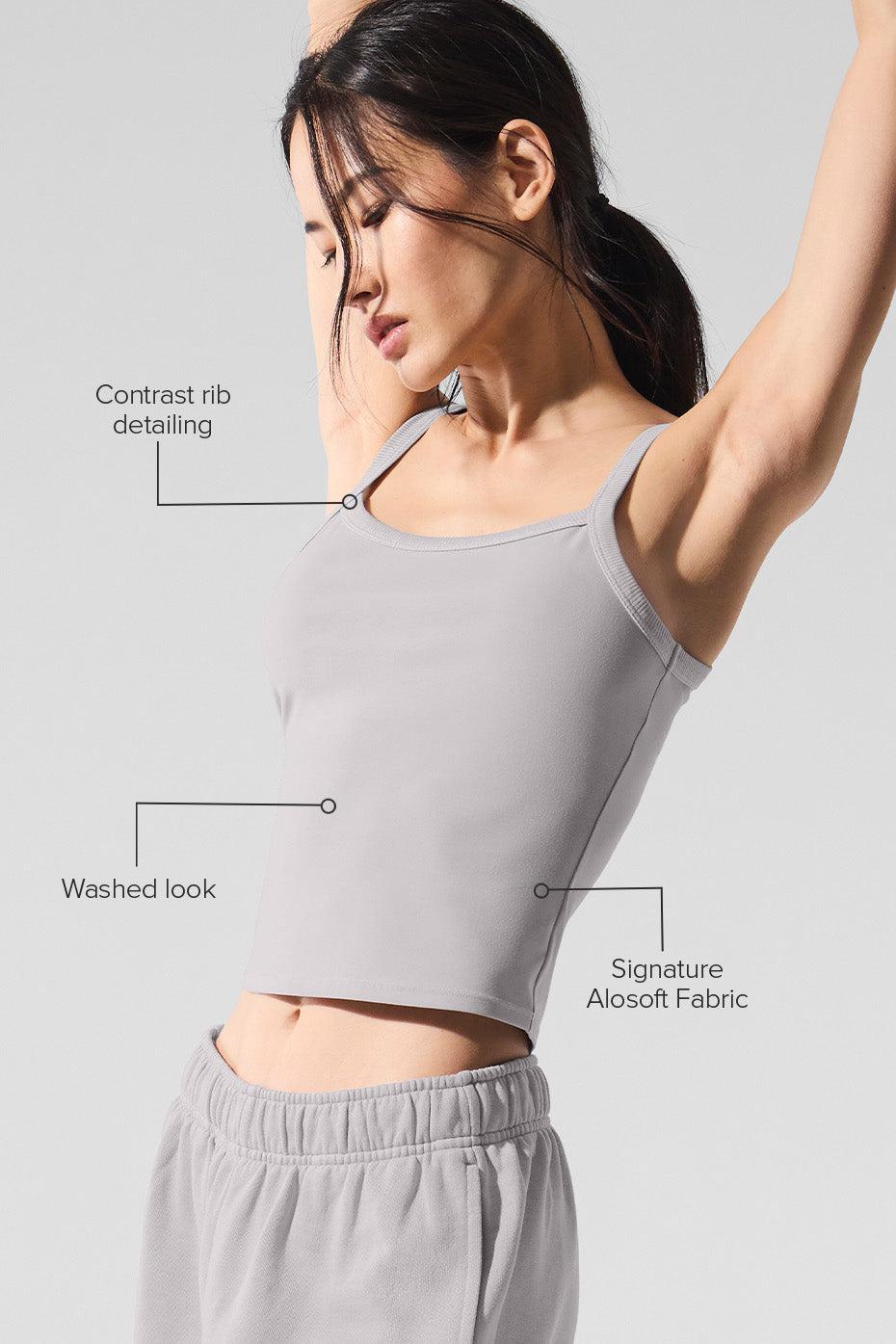 Washed Alosoft Sweet Talker Tank - Grey Sky Wash Product Image