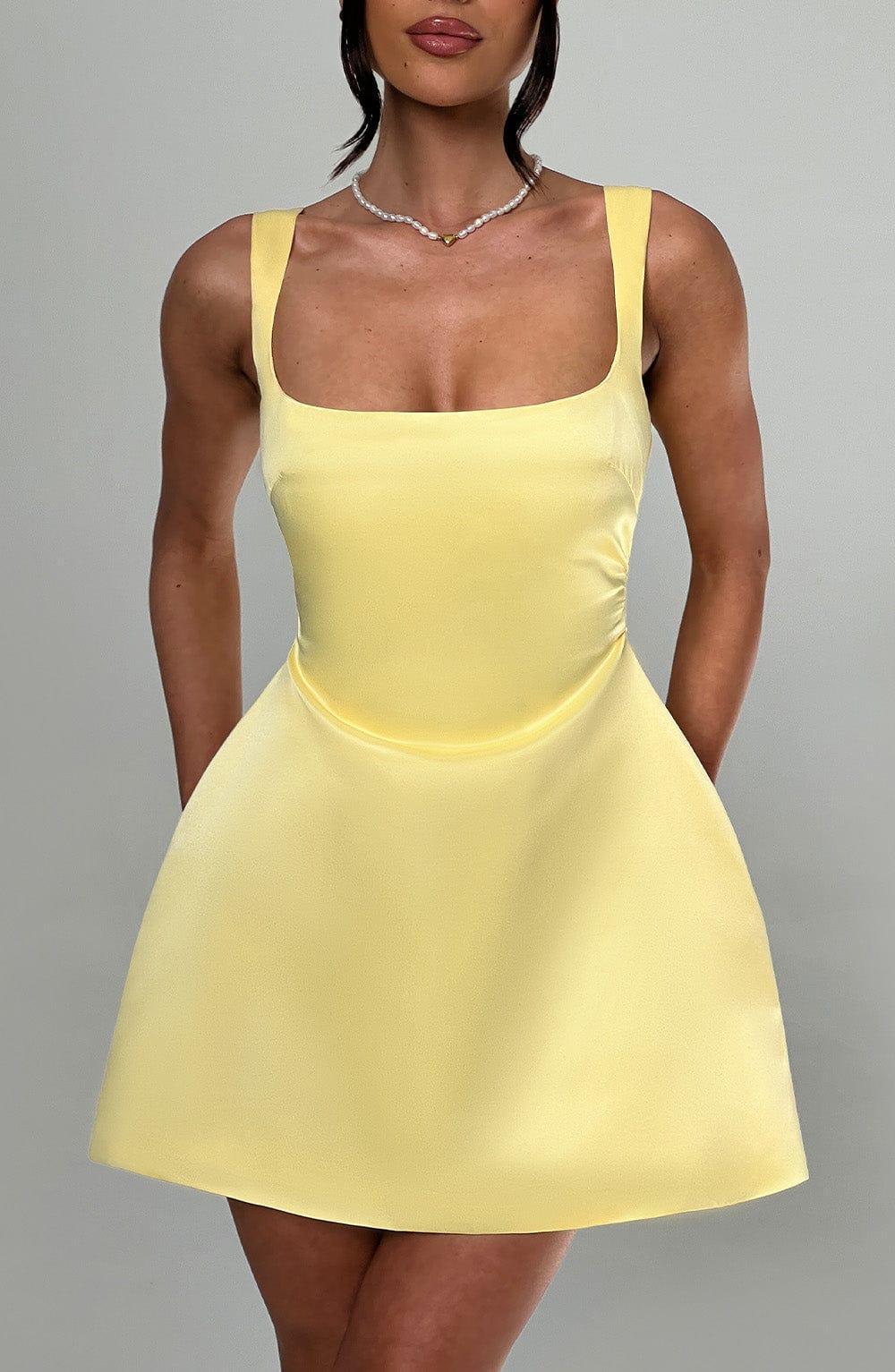 Sofie Mini Dress - Lemon Product Image