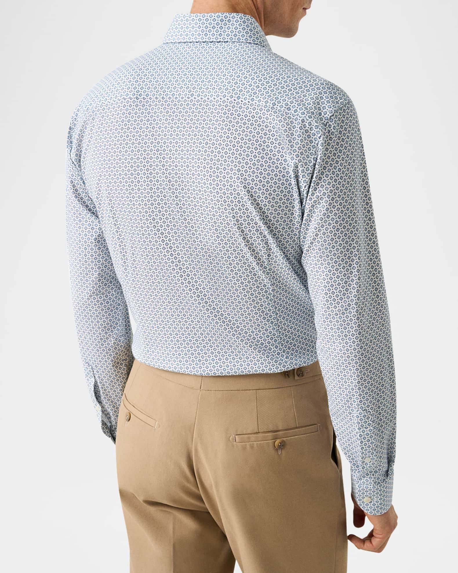 Mens Printed Slim-Fit Dress Shirt Product Image