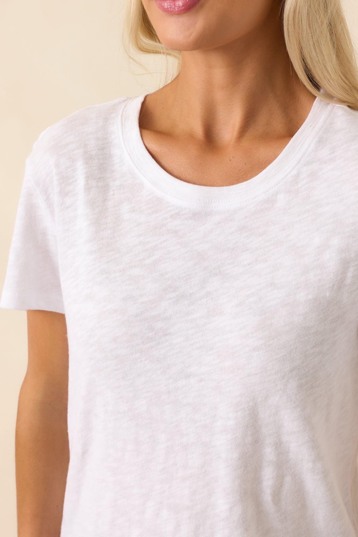 Z Supply White Cotton Foundation Premium Slub Tee Product Image