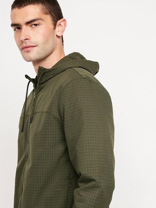 Textured Zip Performance Hoodie Product Image