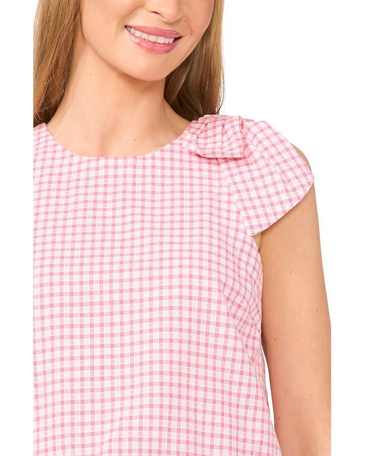 Raglan Sleeves Ruffled Split Neck Blouse Product Image