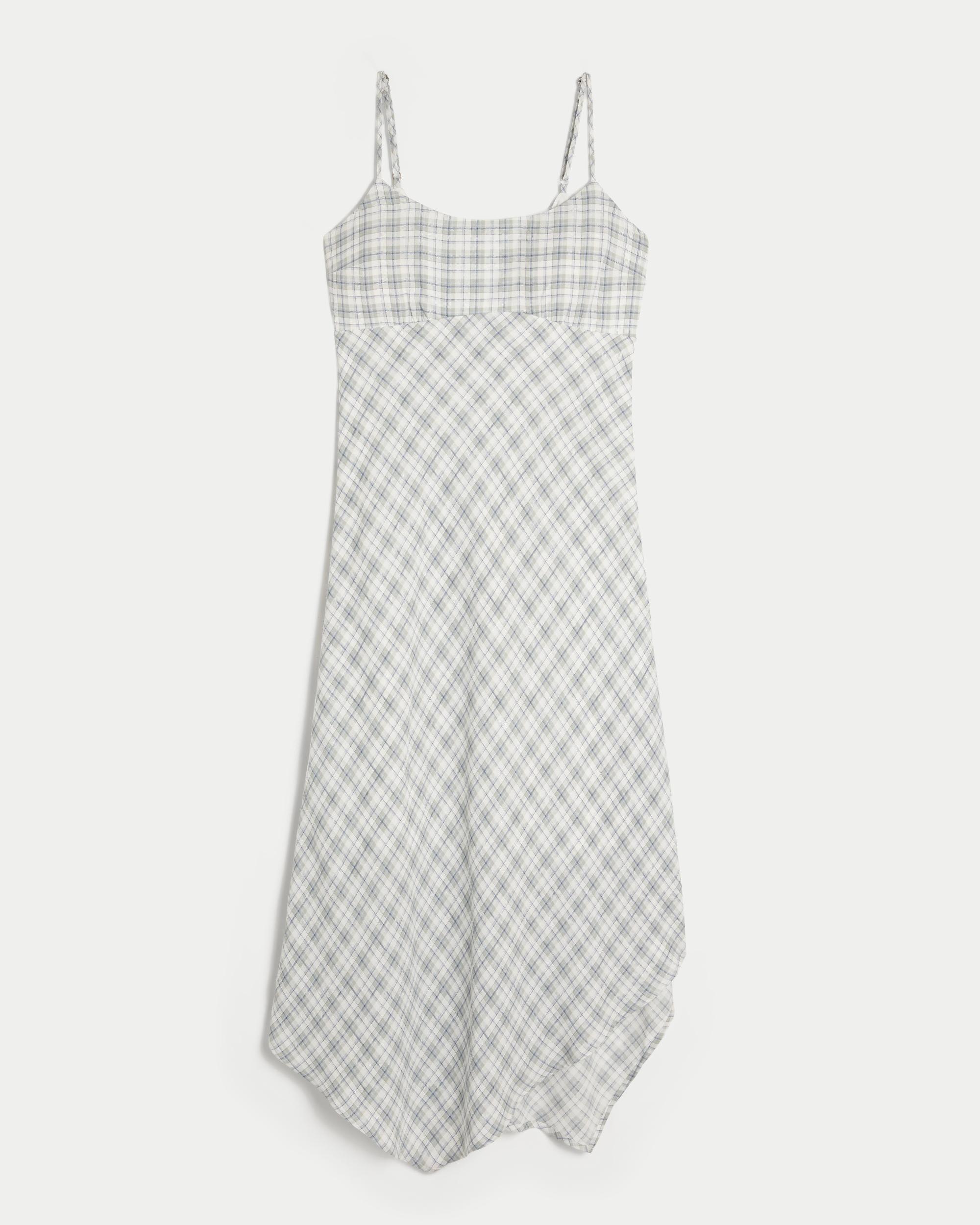 Asymmetrical Crepe Open-Back Midi Slip Dress Product Image
