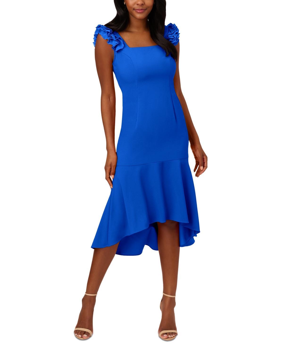 Adrianna Papell Satin Ruffle Sleeve High Product Image
