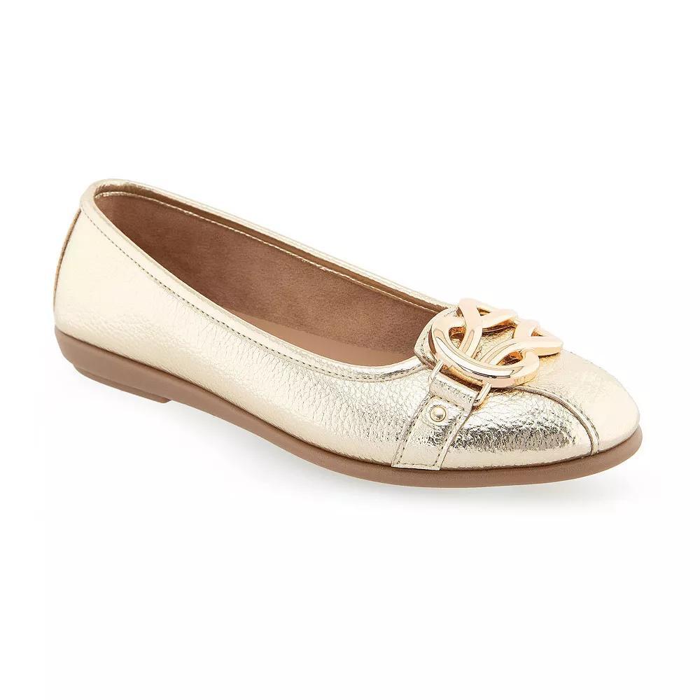 Aerosoles Big Bet Women's Flats, Size: 8 Medium, Soft Gold Pu Product Image