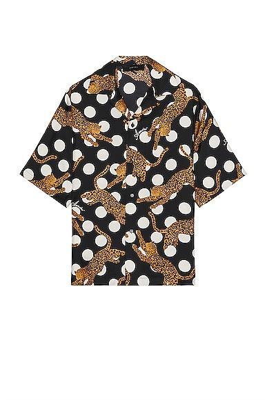 Amiri Leopard Polka Dots Bowling Shirt Product Image