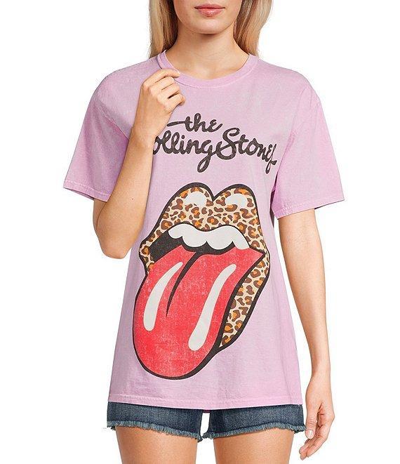 Philcos The Rolling Stones Cheetah Lips Crewneck Short Sleeveless T-Shirt Product Image