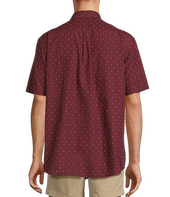 Roundtree & Yorke Big & Tall Short Sleeve Clip Dobby Sport Shirt Product Image