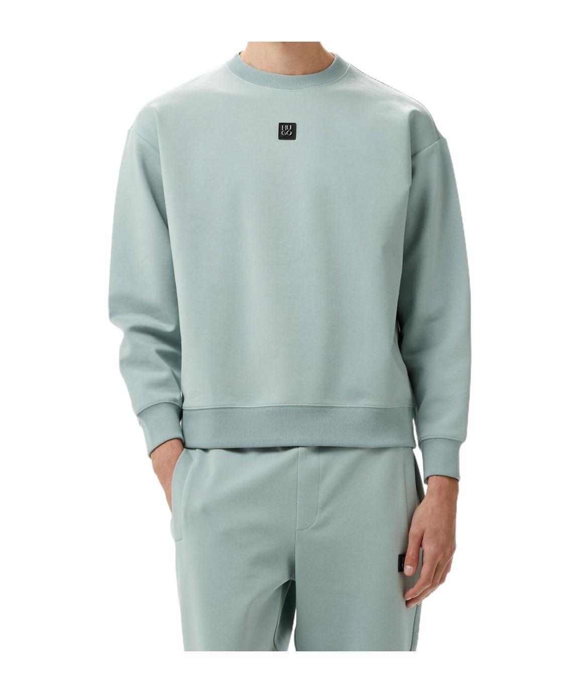 HUGO BOSS Logo-lettering Sweatshirt In Gray Product Image