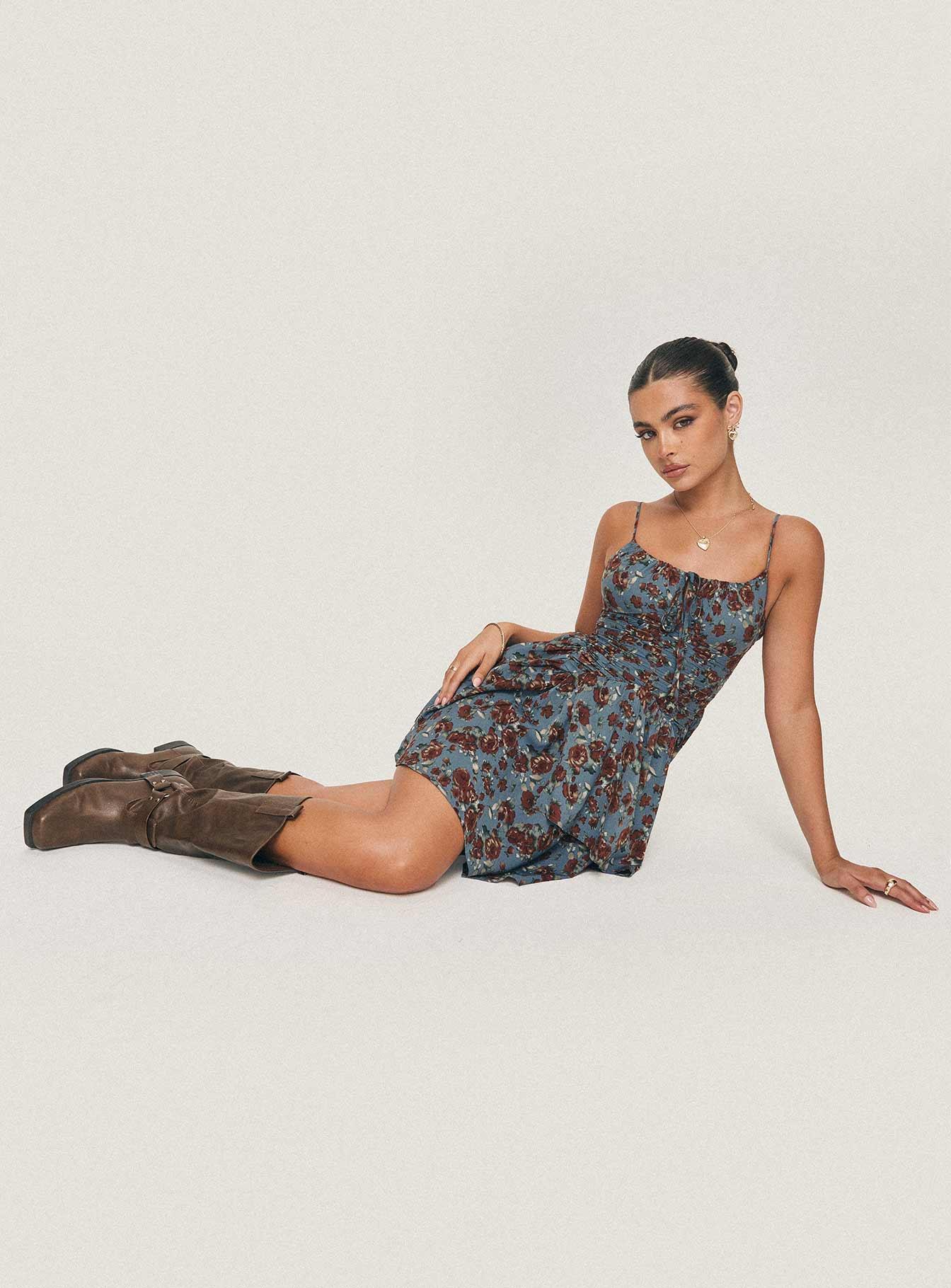 Barrett Mini Dress Blue / Floral Product Image