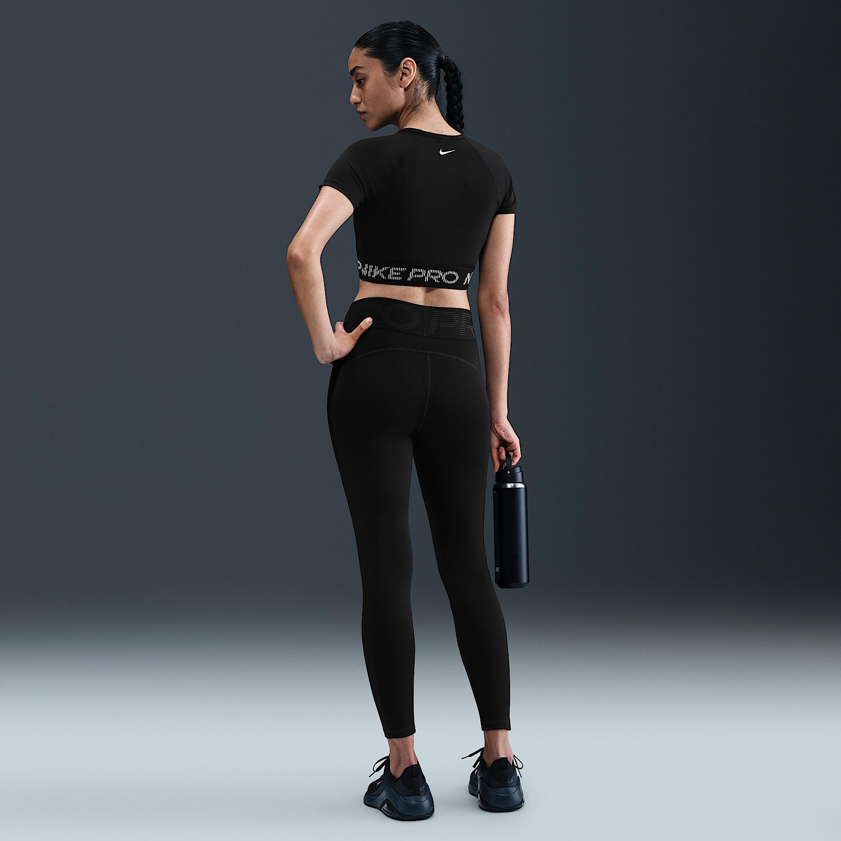 Women's Nike Pro Dri-FIT Short-Sleeve Cropped Graphic Top Product Image