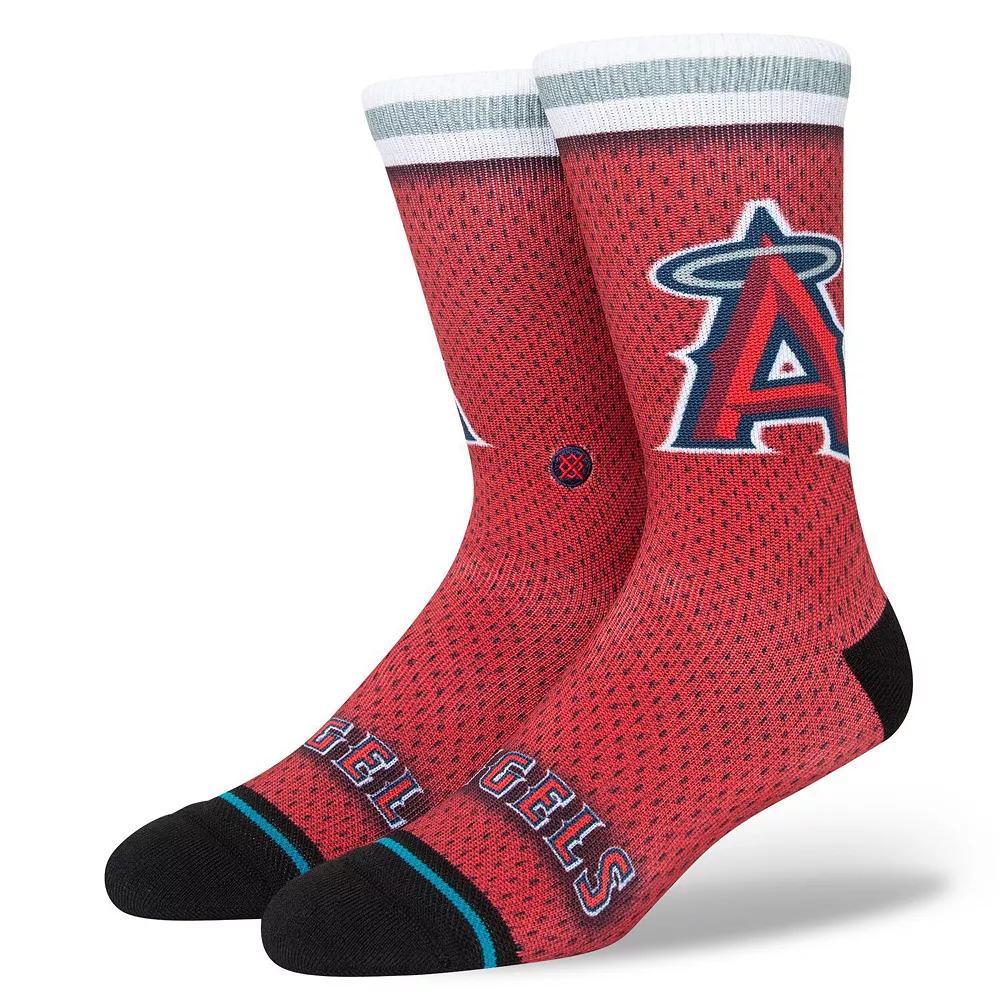 Men's Stance Los Angeles Angels Jersey Crew Socks, Size: Large, Red Product Image