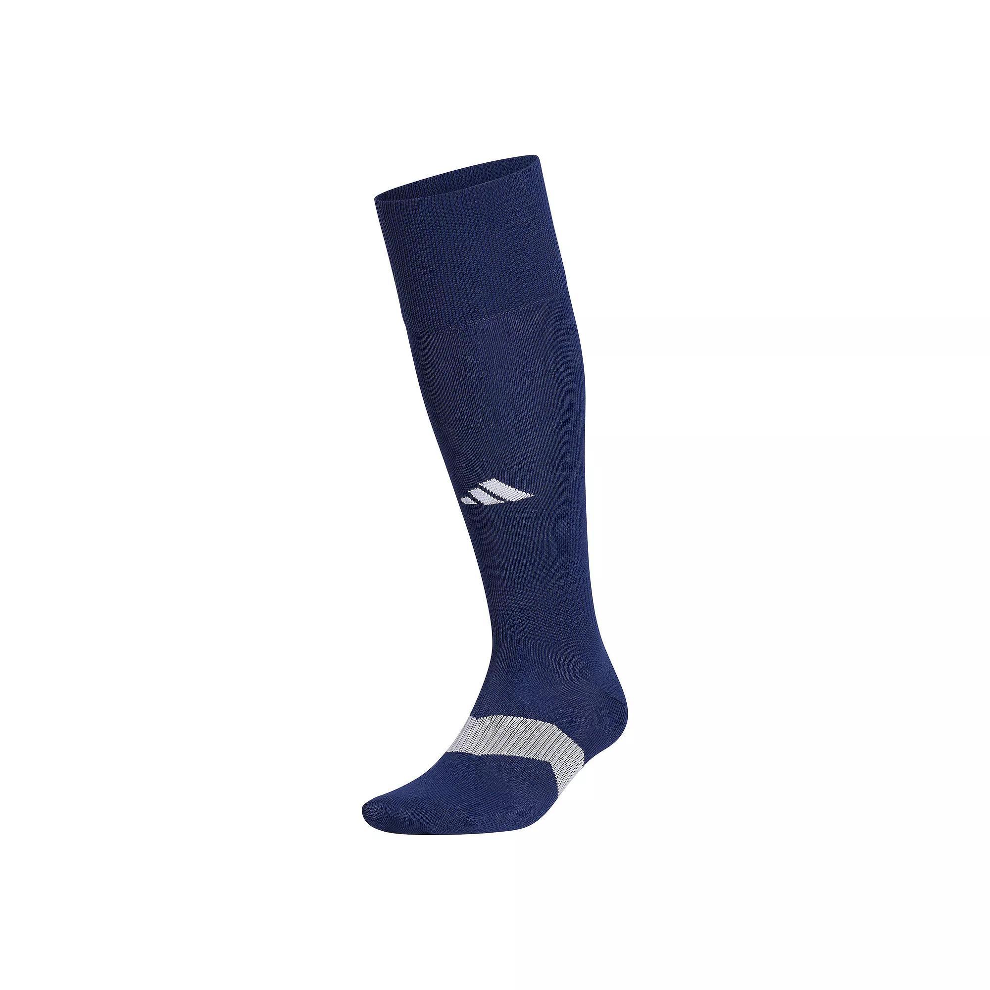 Men's adidas Metro 6 Over The Calf Socks, Size: Large, Blue Grey White Product Image