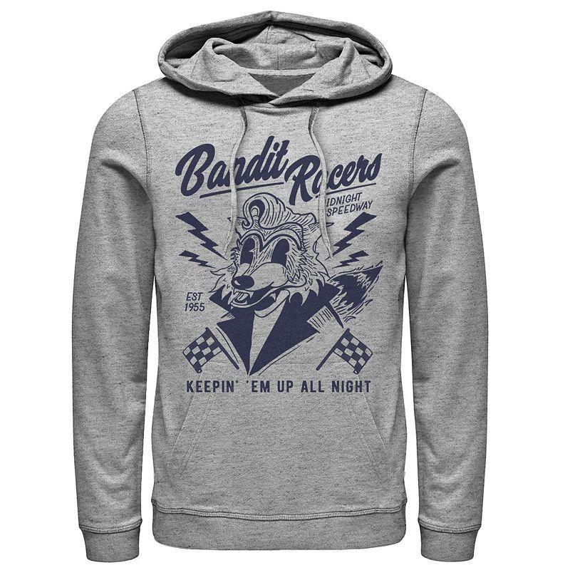 Men's Bandit Racers Raccoon Keepin Em Up All Night Hoodie, Size: Small, Athletic Grey Product Image