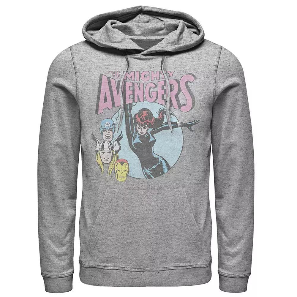 Men's Marvel Retro Avengers Hoodie, Size: XL, Athletic Grey Product Image