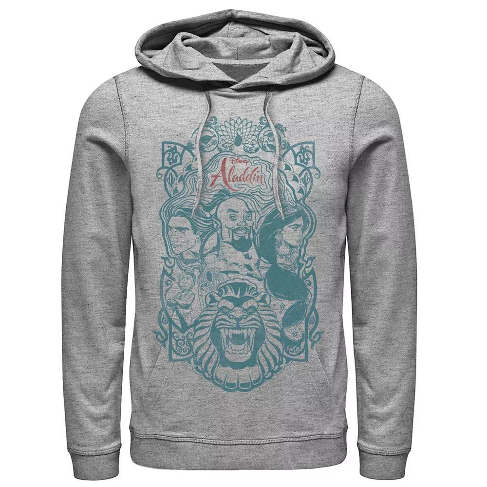Disney's Aladdin Live Action Group Character Men's Hoodie, Size: XL, Athletic Grey Product Image