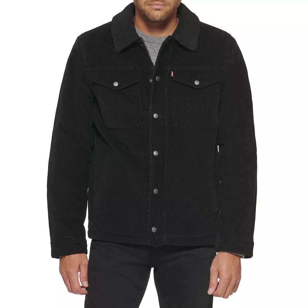 Men's Levi's® Corduroy Sherpa-Lined Jacket, Size: XS, Black Product Image