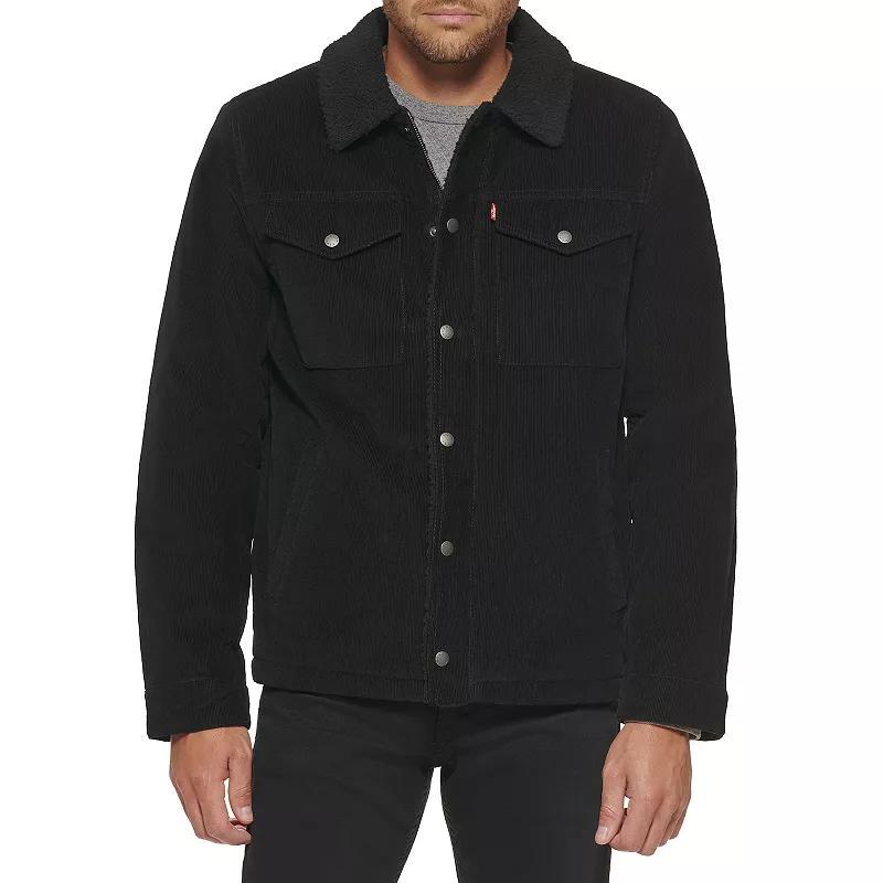 Men's Levi's® Corduroy Sherpa-Lined Jacket, Size: XS, Black Product Image