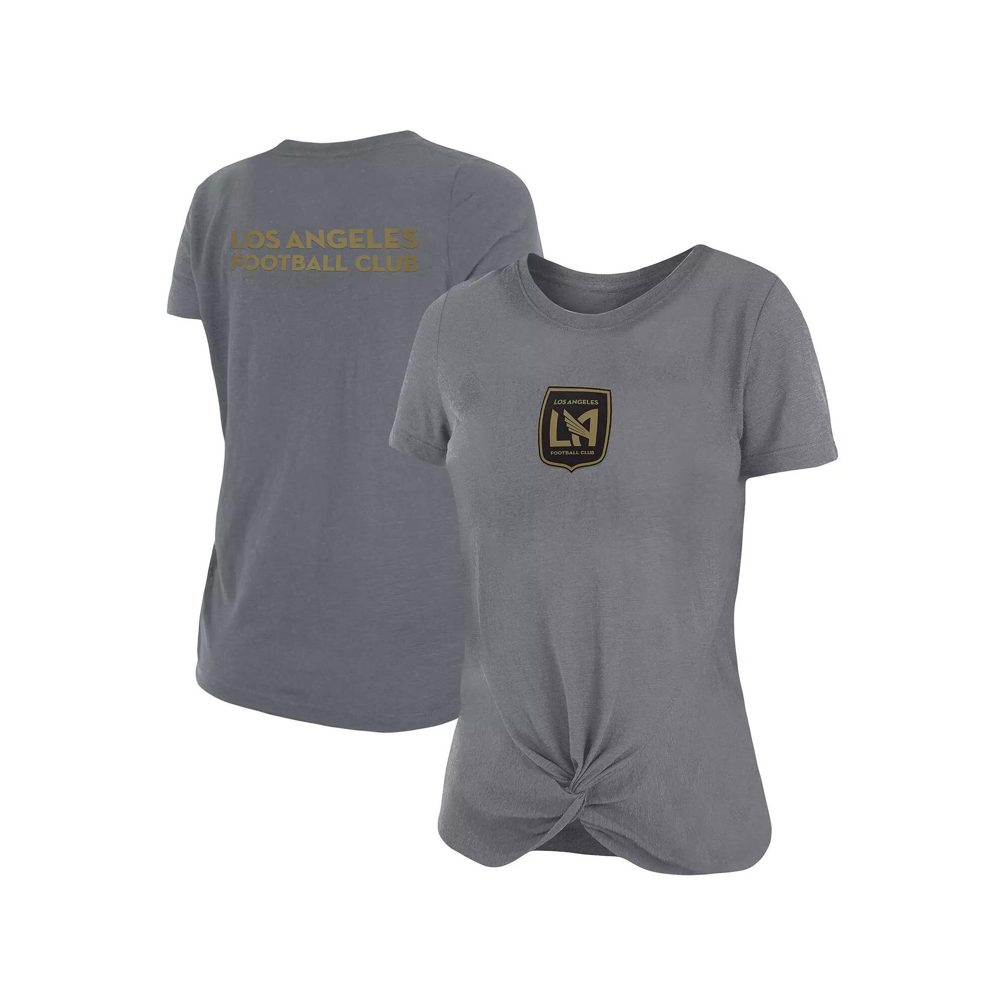 Womens 5th & Ocean by New Era Gray LAFC Front Twist T-Shirt Product Image