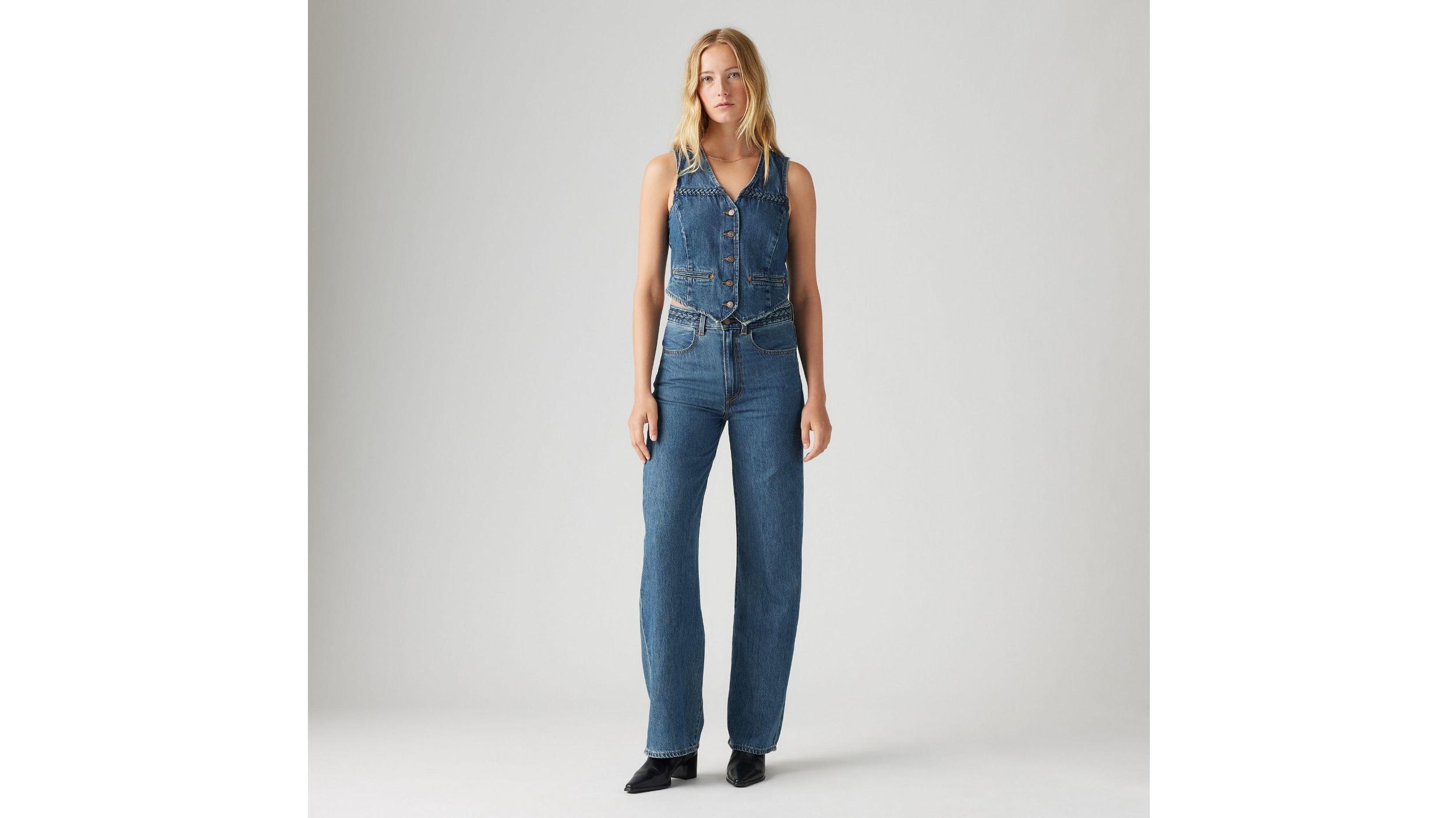 Ribcage Wide Leg Braided Women's Jeans Product Image