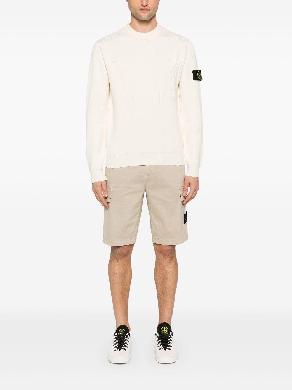 STONE ISLAND Compass-badge Sweater In Nude Product Image